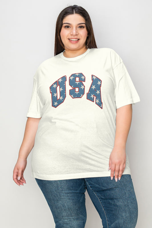 USA Letter Graphic Short Sleeve T-Shirt