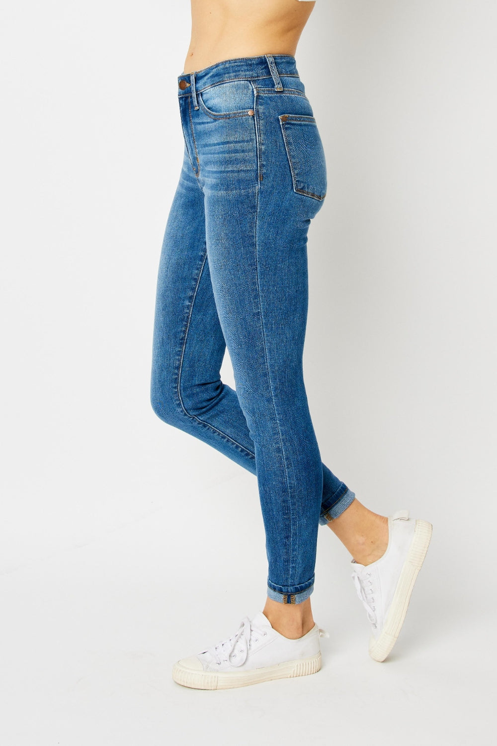 Judy Blue Cuffed Skinny Jeans