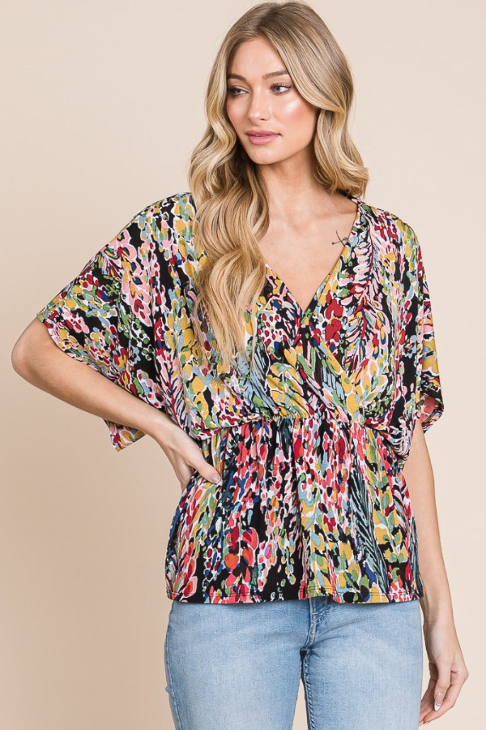 Floral Peplum Blouse