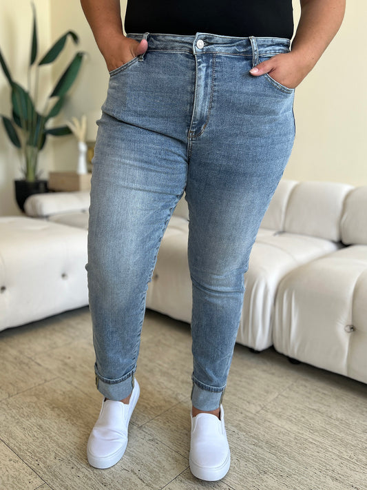 Judy Blue High Waist Cuff Hem Jeans