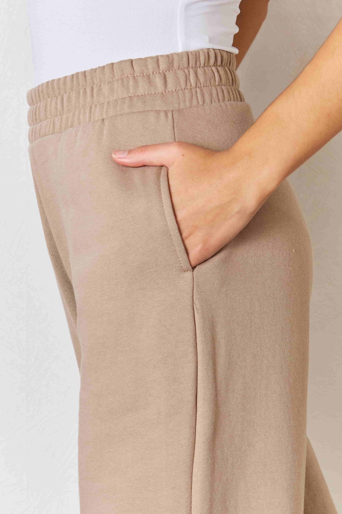 Wide Leg Pants - Sand