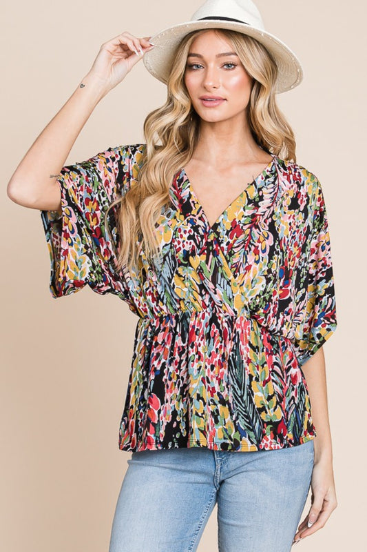 Floral Peplum Blouse