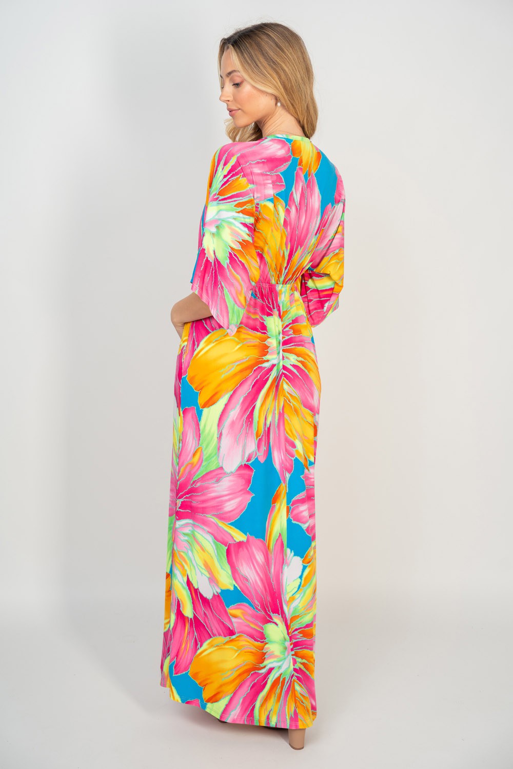 Maxi Dress with Pockets - Multicolor