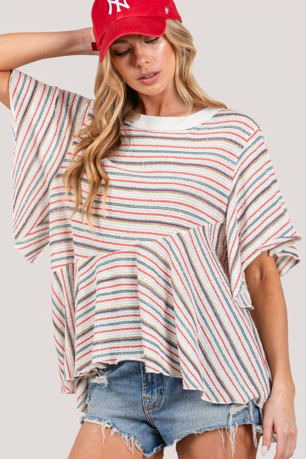 Round Neck Stripe Top