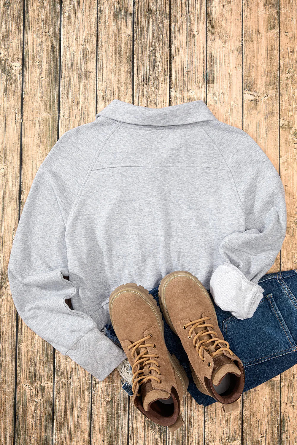 Half Zip Long Sleeve Sweatshirt