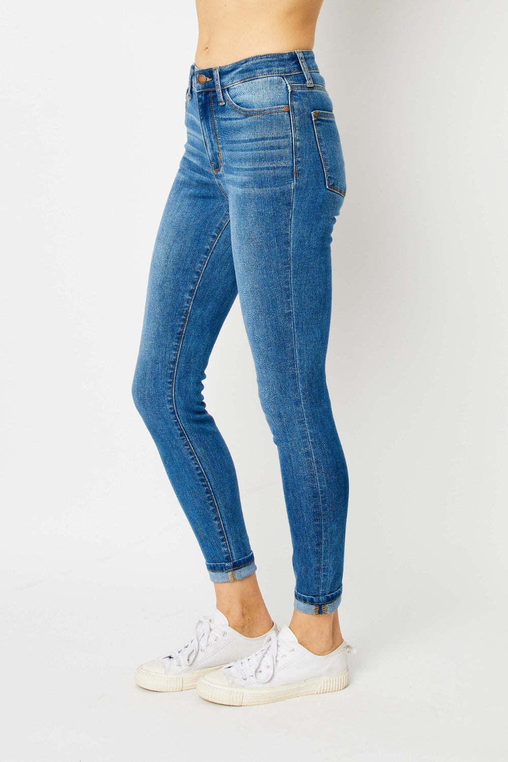 Judy Blue Cuffed Skinny Jeans