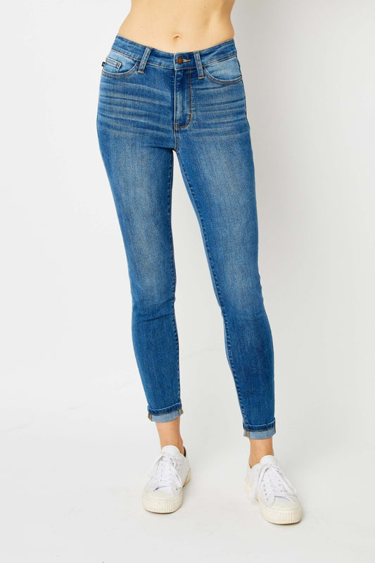 Judy Blue Cuffed Skinny Jeans
